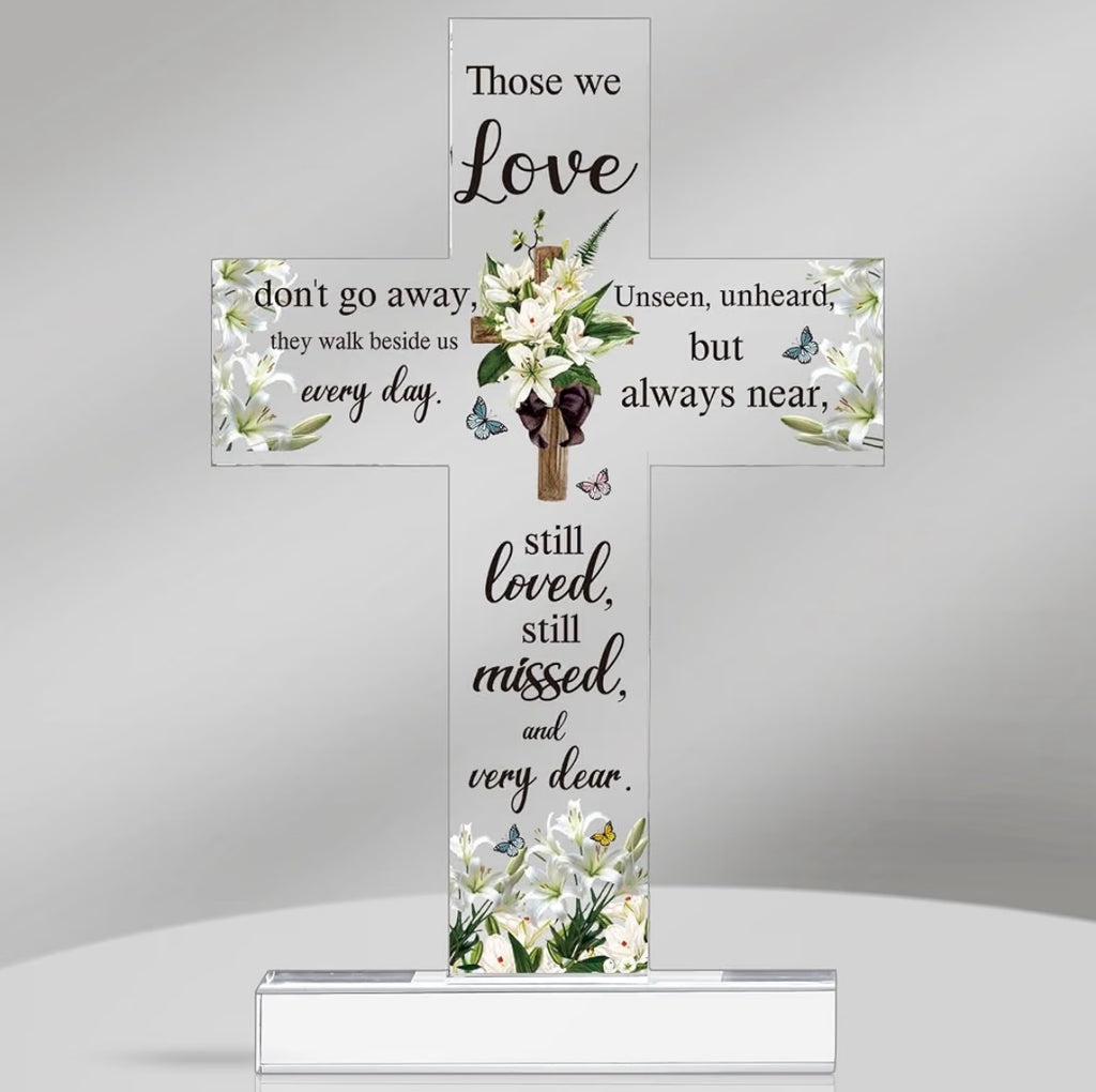 Those We Love Acrylic Memorial Cross